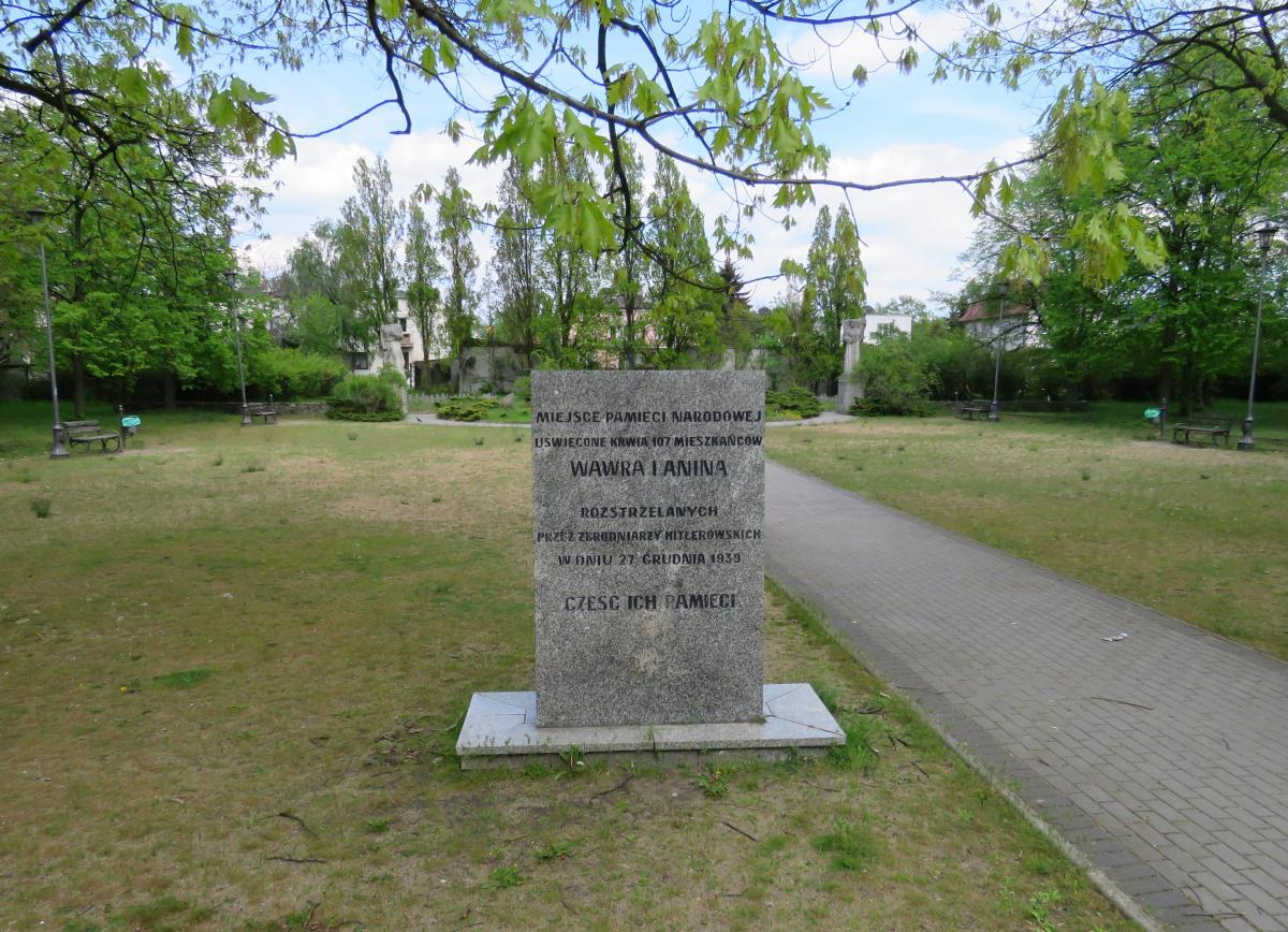 Wikipedia, Memorial cemetery in Wawer, Self-published work